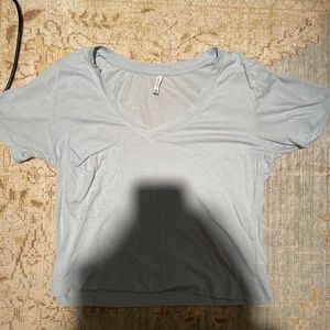 LULUS Z SUPPLY, soft baby blue cropped tee